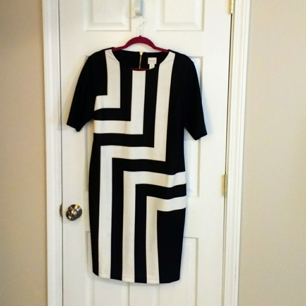 CHICO'S Geometric Dress, Size 1(8)